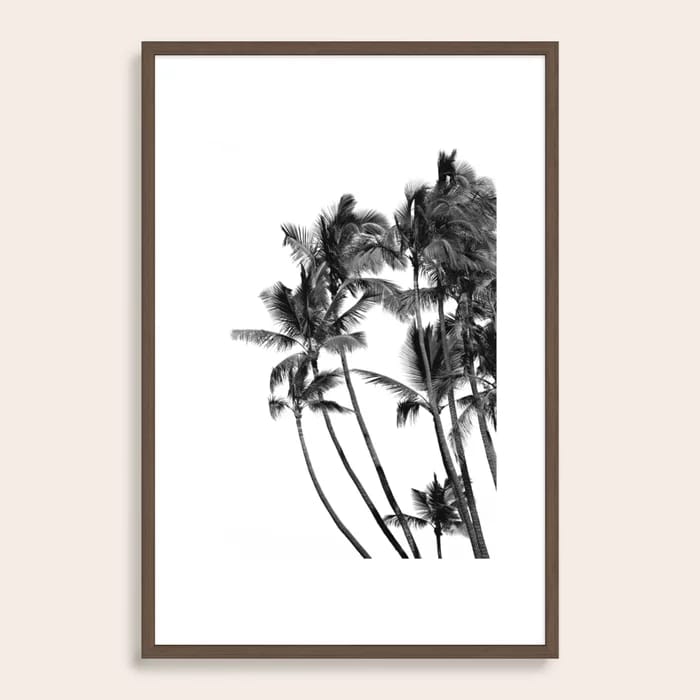 Black and White Palms Art Print
