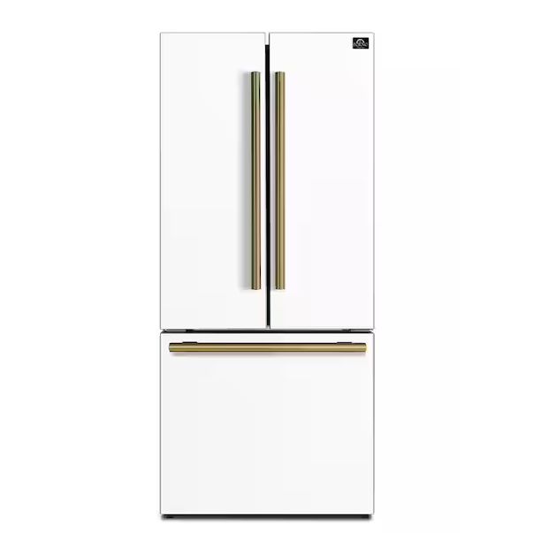 Espresso Gallipoli 30 in. French Door White Refrigerator, 17.5 cu. ft. Capacity with Ice Maker