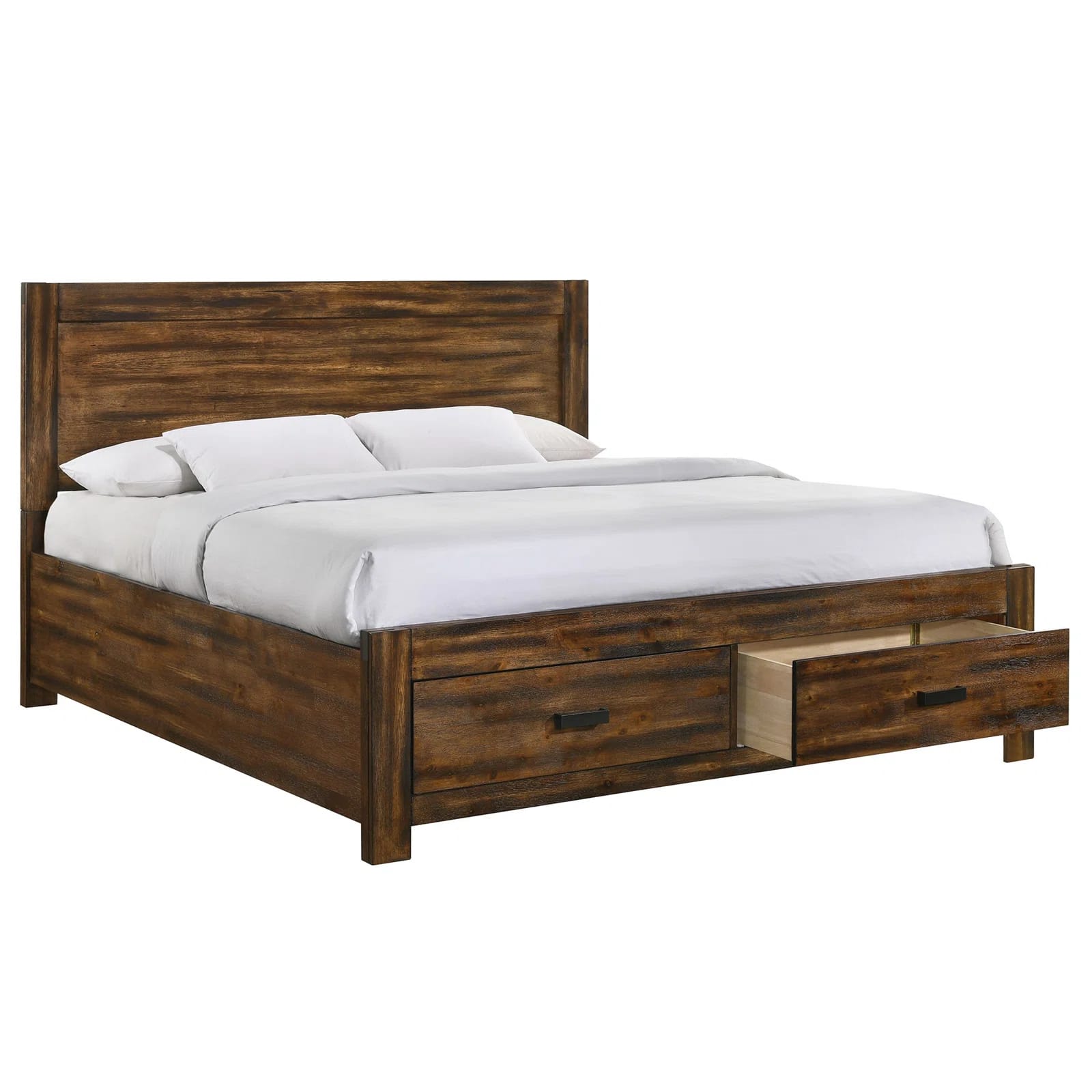 Mork Solid Wood Storage Bed