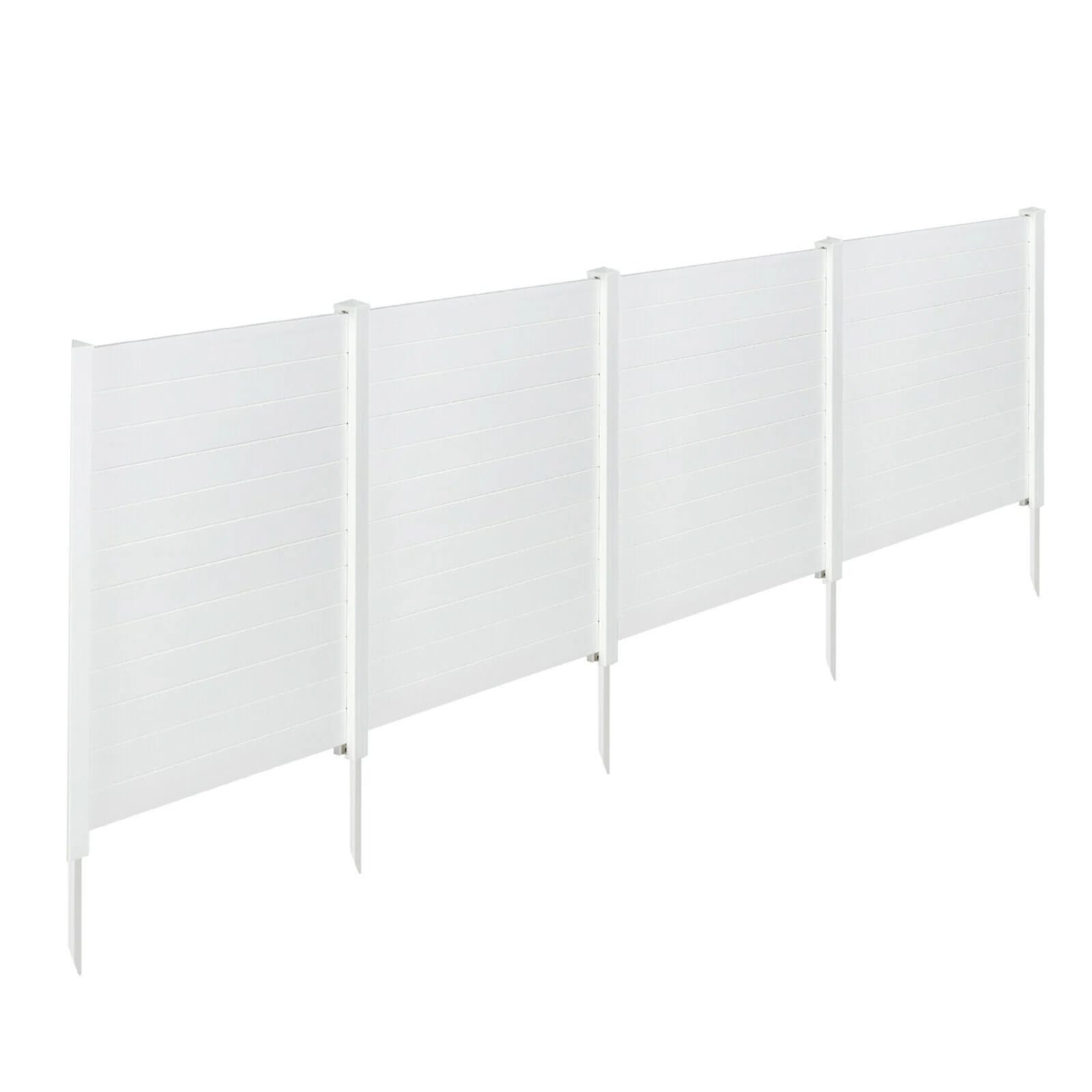63'' H x 48.5'' W White Vinyl Fencing (Set of 2)