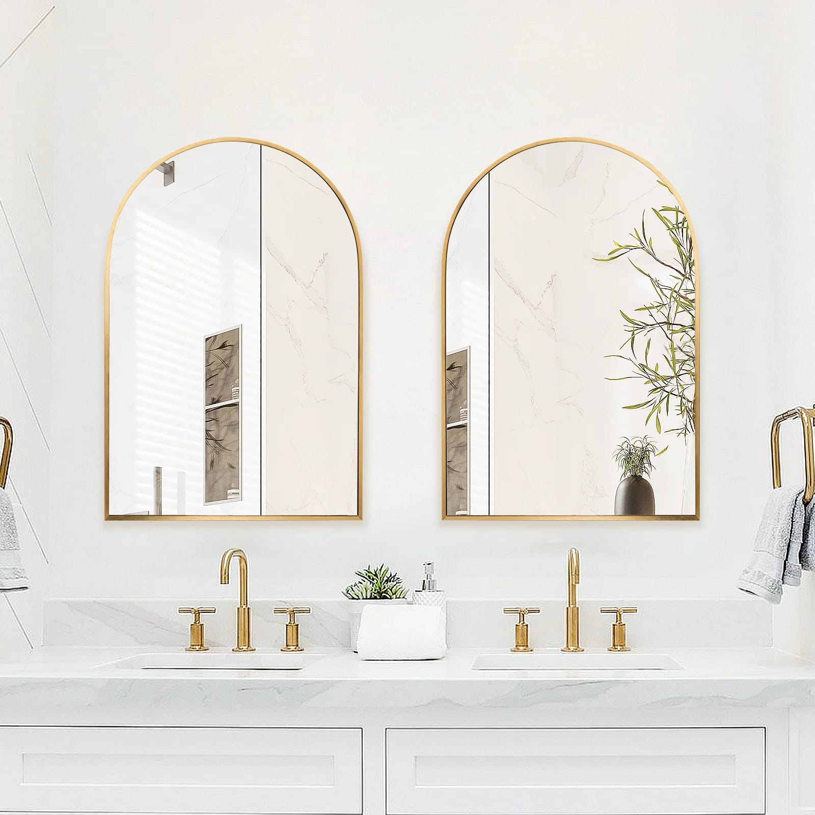 Lilaram Metal Arch Wall Mirror