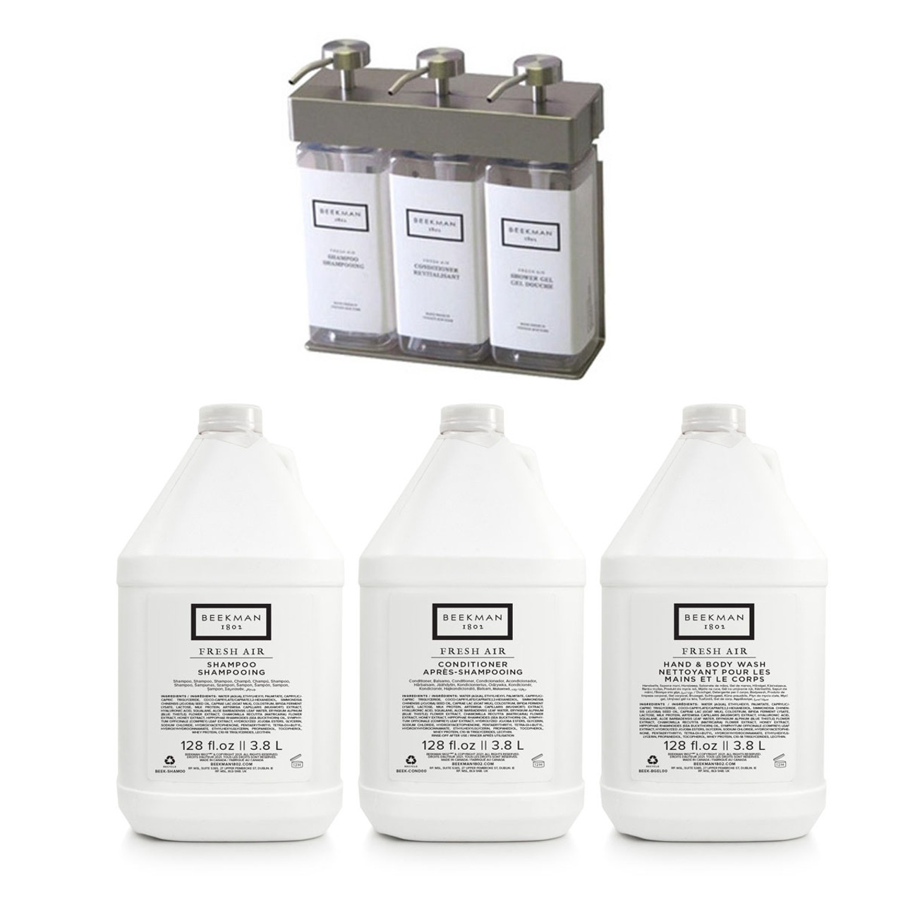 Beekman 1802™ Bath & Body Care Gallon Sampler Case + Dispenser