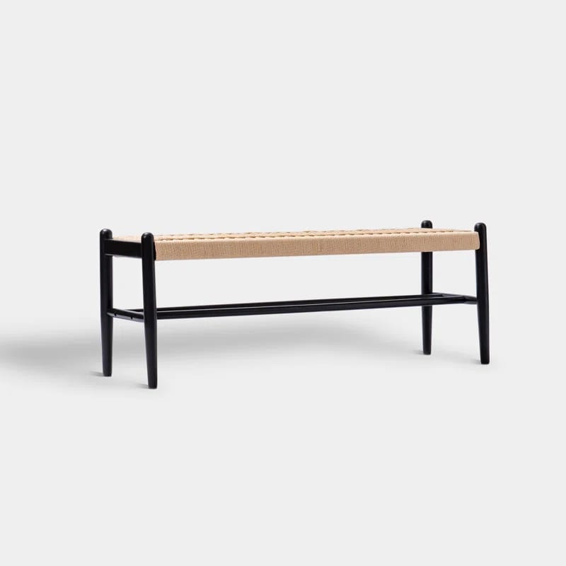 Maceus Solid Wood Entryway Bench with Shoe Storage