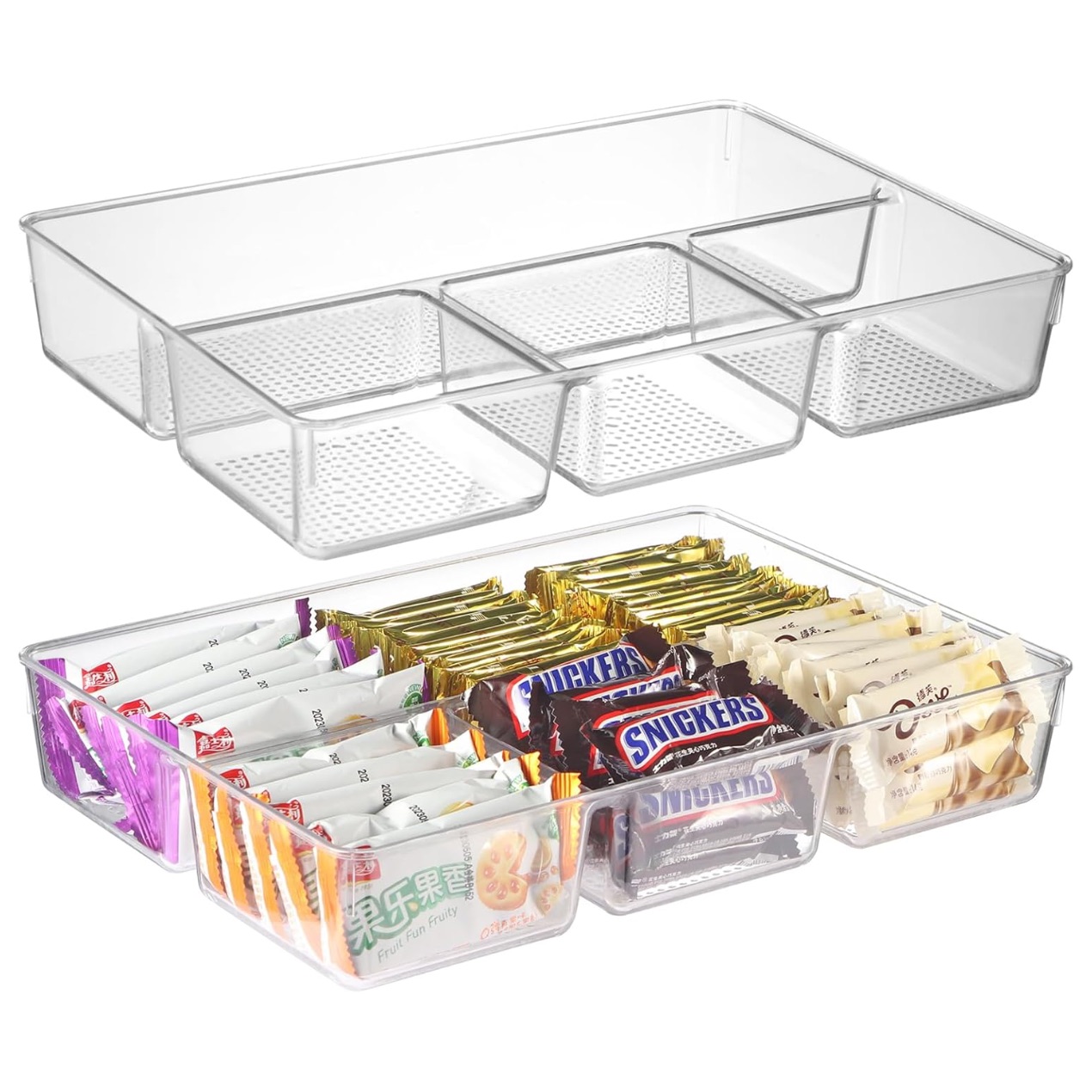 Drawer Organizer，2PCS Clear Organization and Storage Set