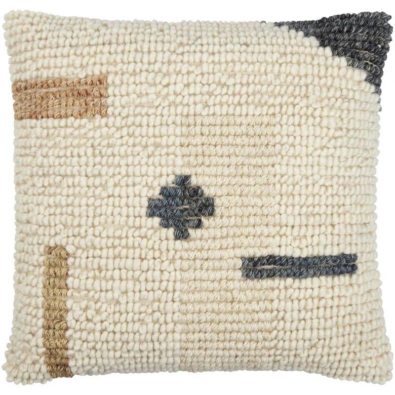 Sand Dunes Geometric Wool Blend Reversible Pillow Cover