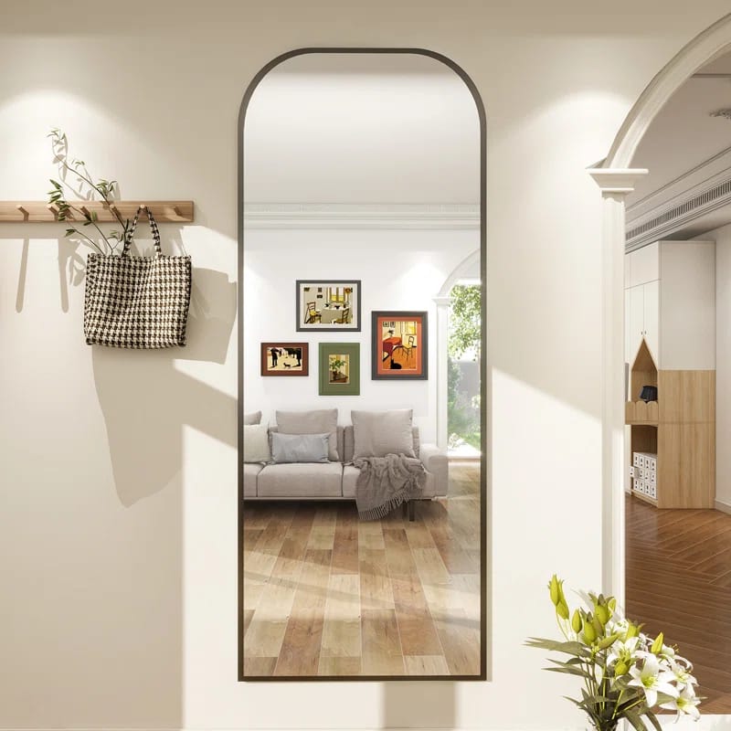 Carmino Aluminum Rectangle Floor Mirror