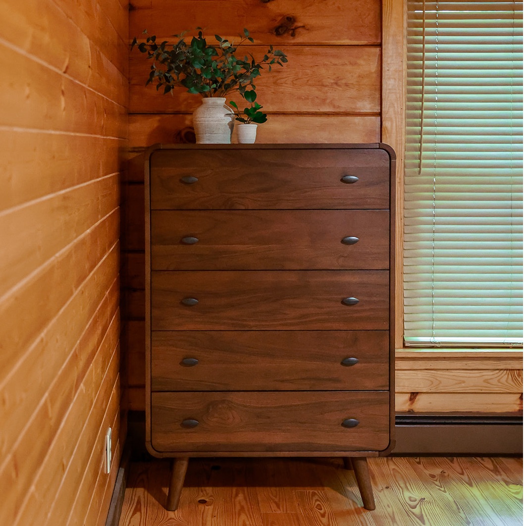 Kegan 5-Drawer Solid and Manufactured Wood Chest