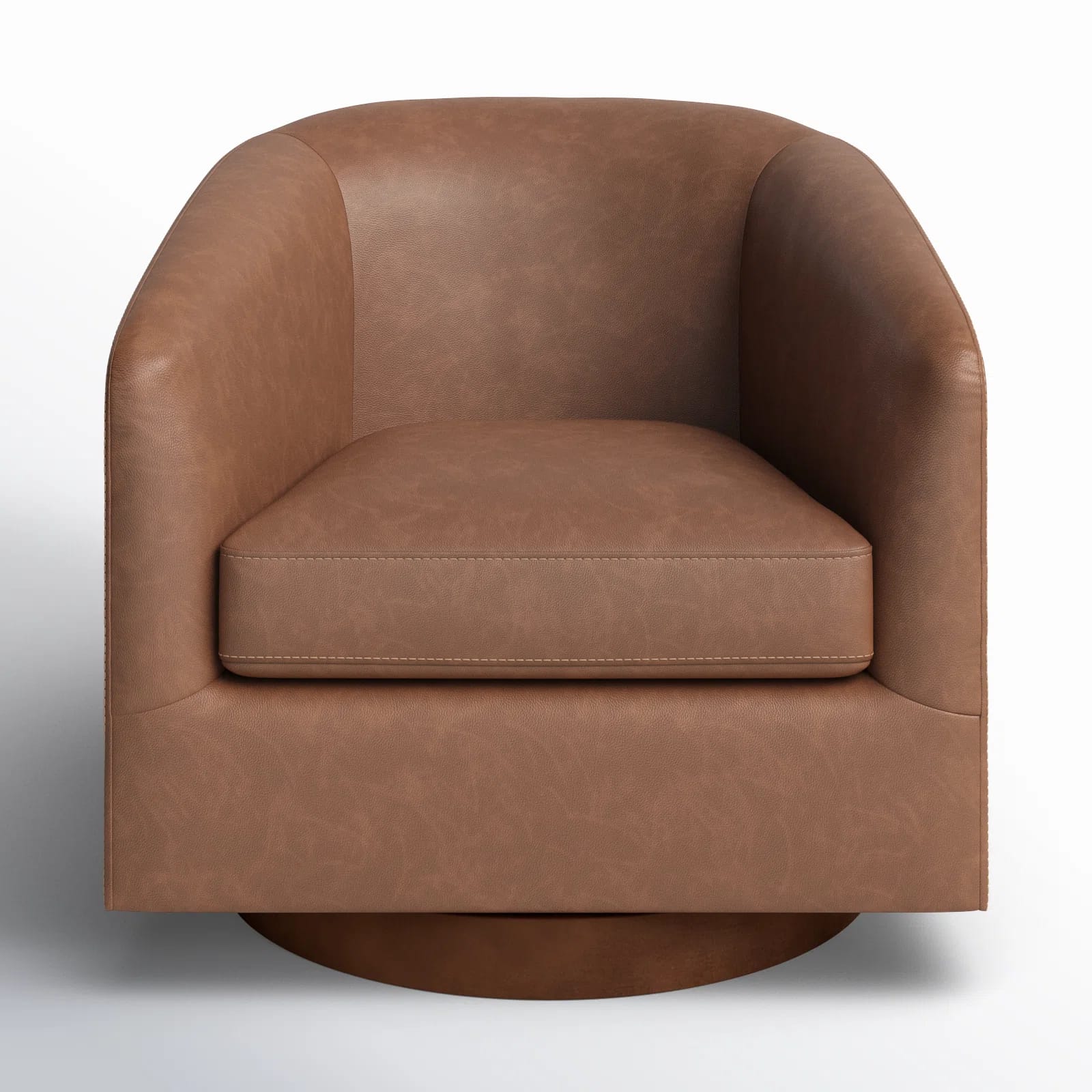 Bennett Vegan Leather Swivel Barrel Chair