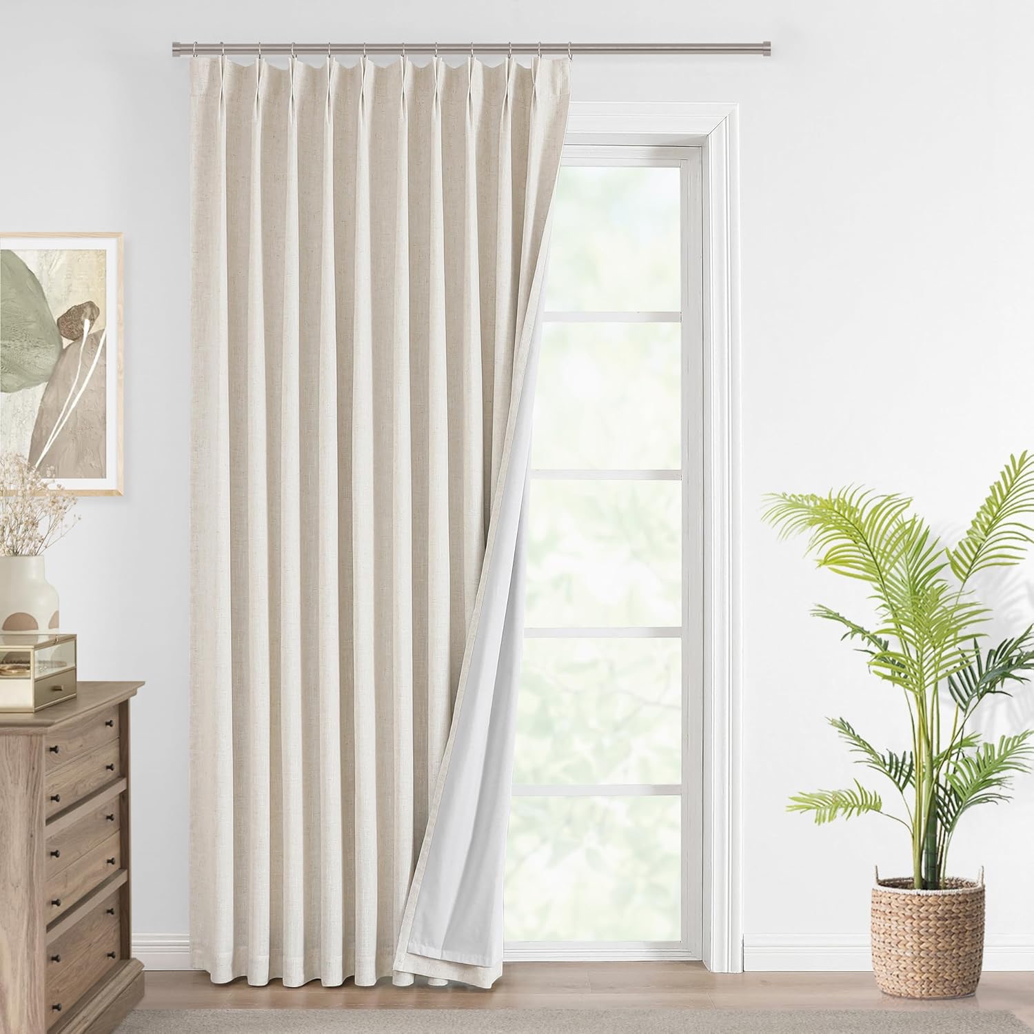Pinch Pleat Drapes with Hooks 60" Wx102