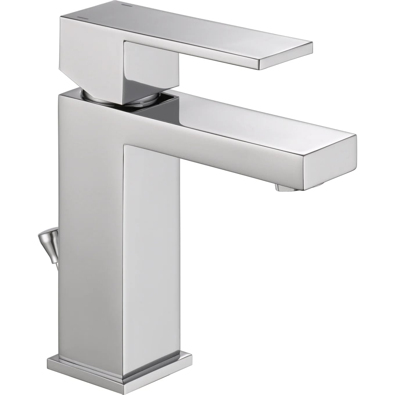 Delta Modern 1.2 GPM Single Hole Bathroom Faucet with 50/50 Pop-Up Drain Assembly - Includes Lifetime Warranty