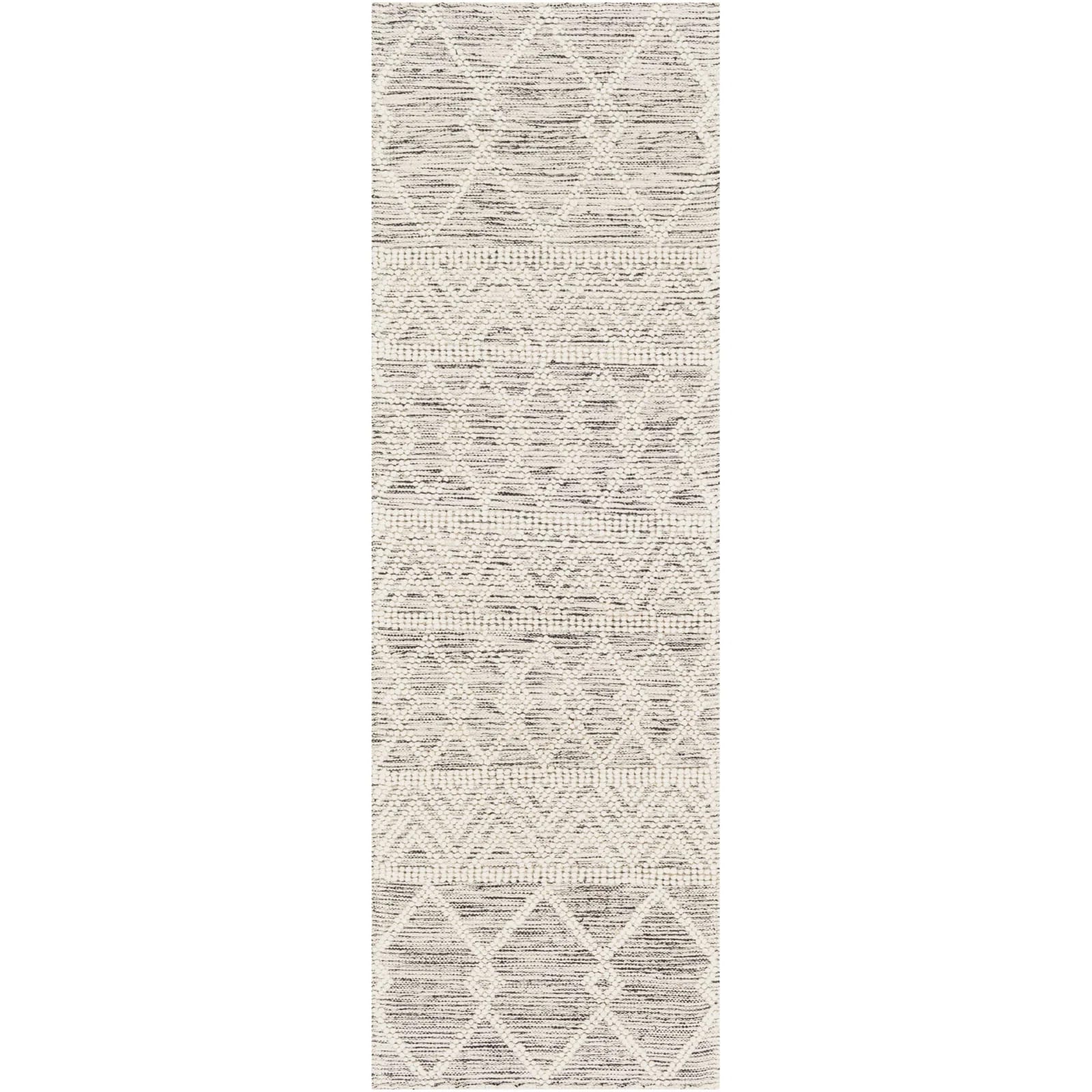 Latrissa Moroccan Handmade Flatweave Wool Charcoal/Cream Area Rug