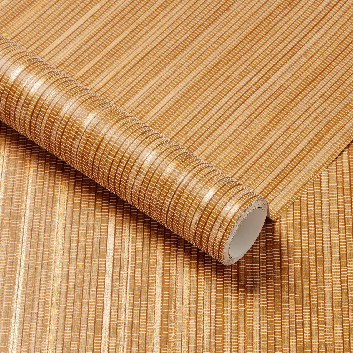 Grasscloth Wallpaper - Threshold™: Self-adhesive Vinyl, Wood Grain, Removable, Stick On, Beige, 27.5 Sq Ft Coverage
