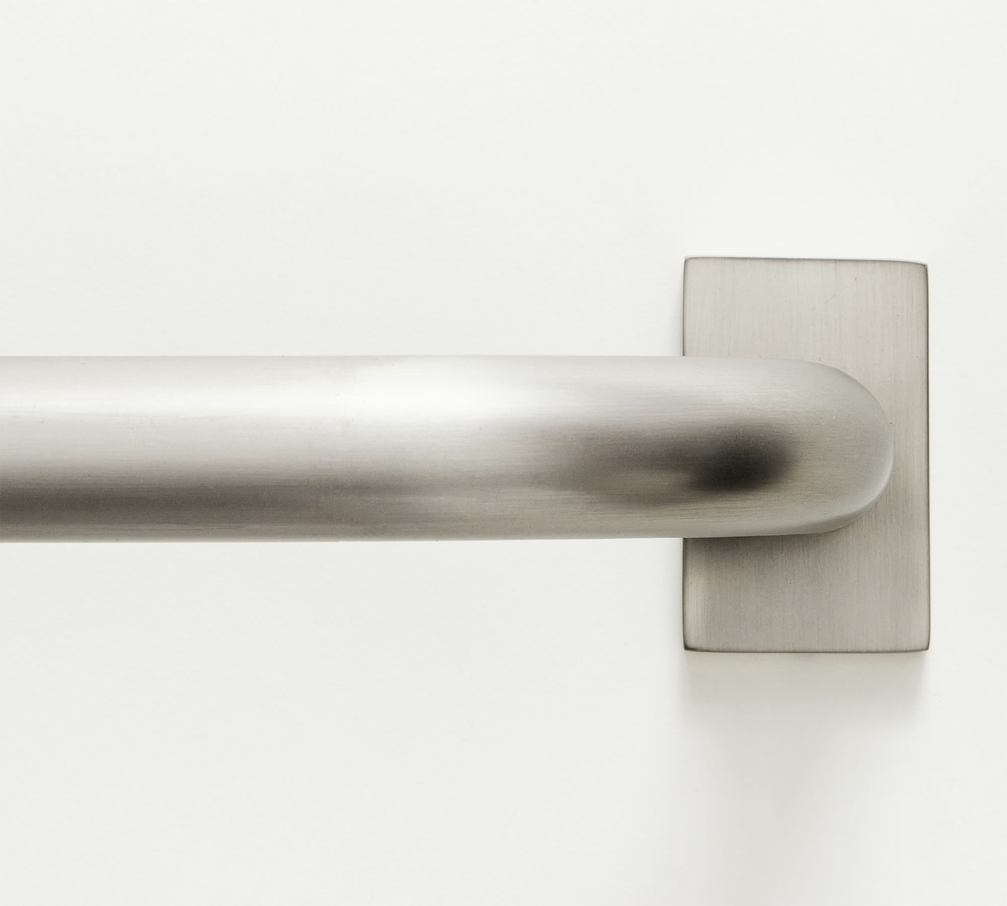 1.25" Diam. Hidden Connection Room Darkening Curtain Rod, Large, Pewter