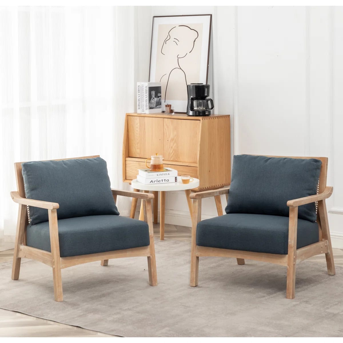 Willbanks 27" W Polyester Armchair (Set Of 2)