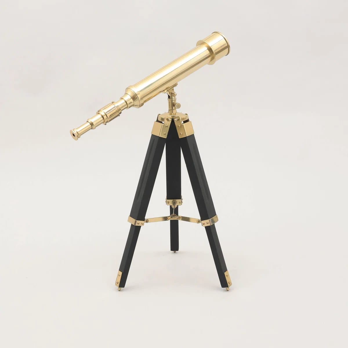 Collapsible Brass Telescope on Tripod Stand