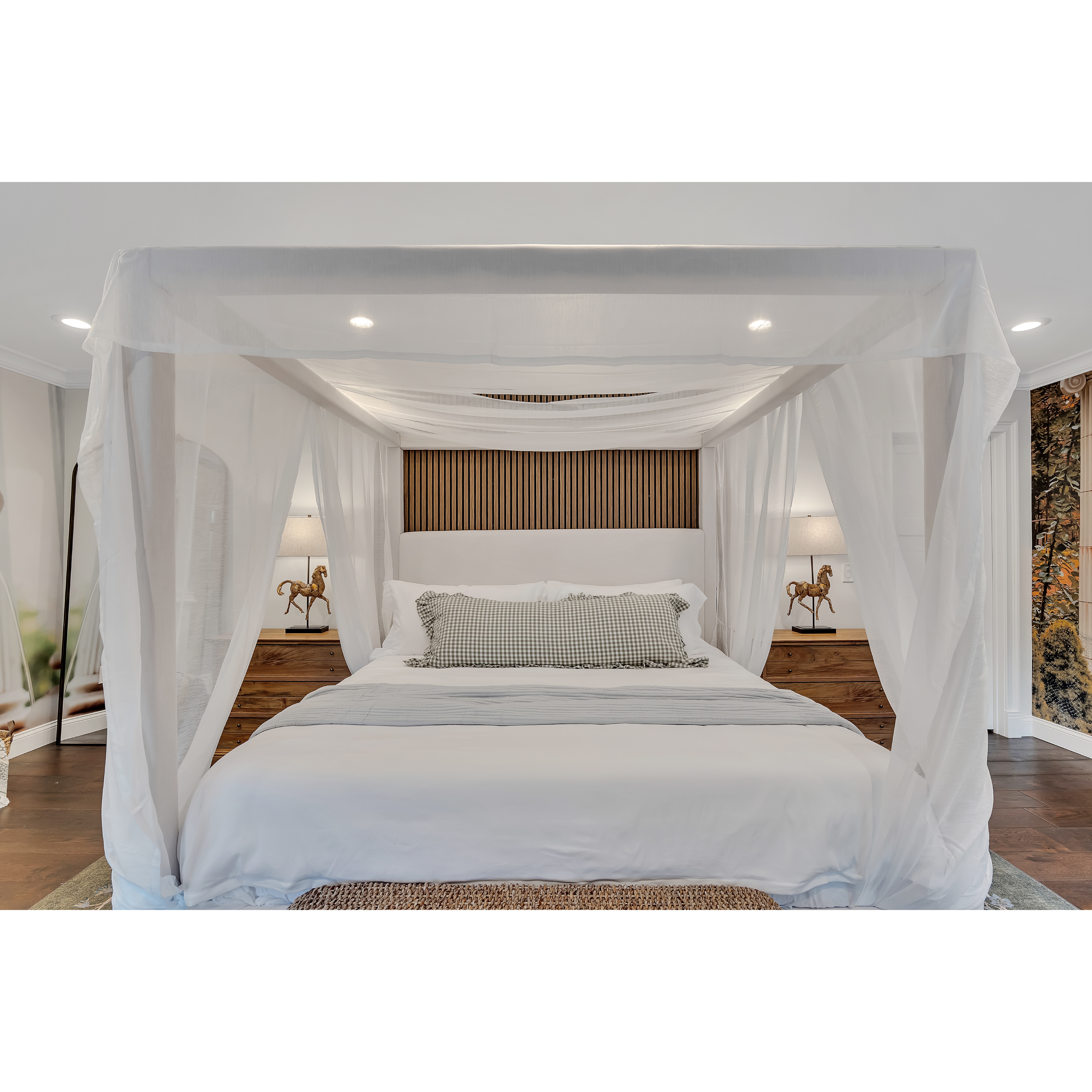 Ebern Designs Dunwich Solid Wood And Upholstered Platform