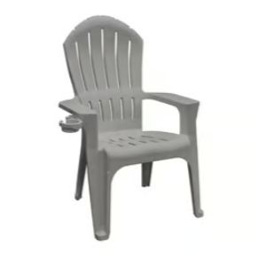 Polypropylene Adams Big Easy Gray Frame Adirondack Chair Mfr# 258408