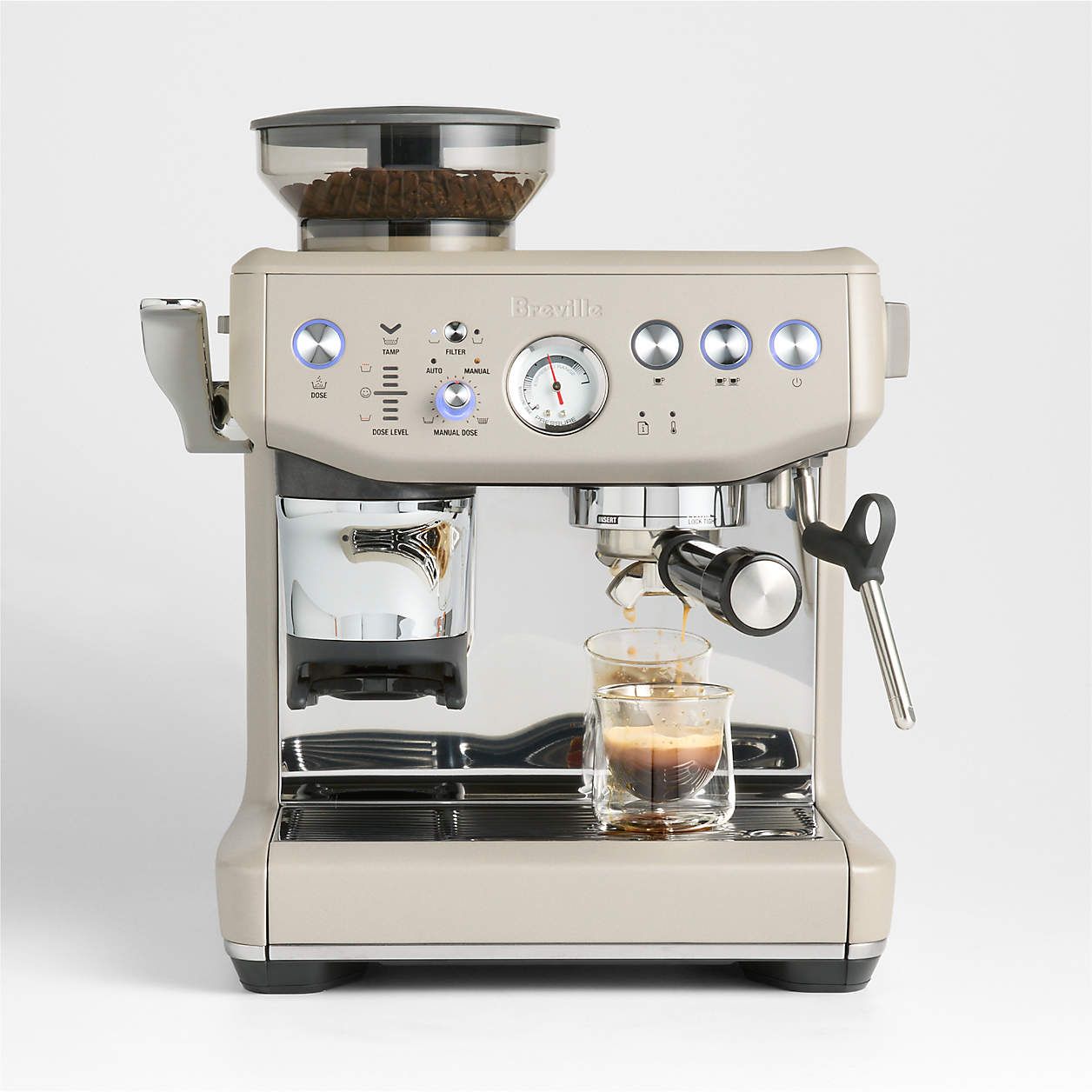 Breville Barista Express Impress Espresso Machine In Almond Nougat