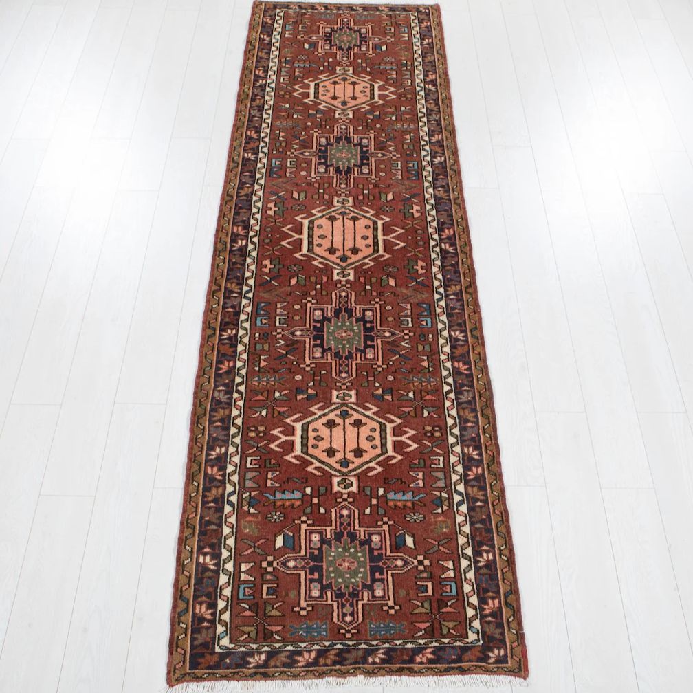 Vintage Runner Rug 10 Feet Long 9 8 X 2