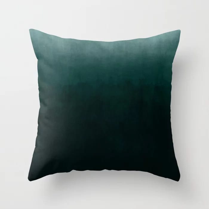 Ombre Emerald Throw Pillow