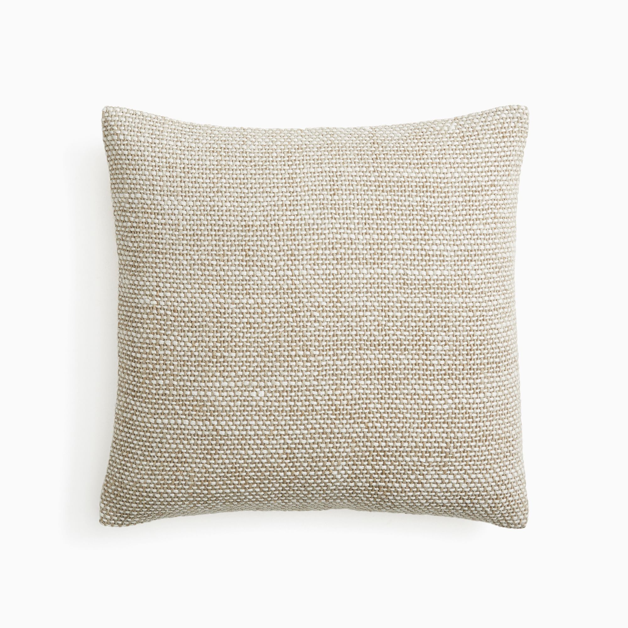 Two Tone Chunky Linen Pillow Cover, 20"X20", Natural
