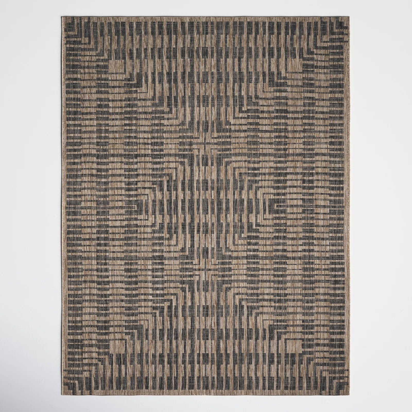 Tiza Brown/Black Indoor/Outdoor Rug