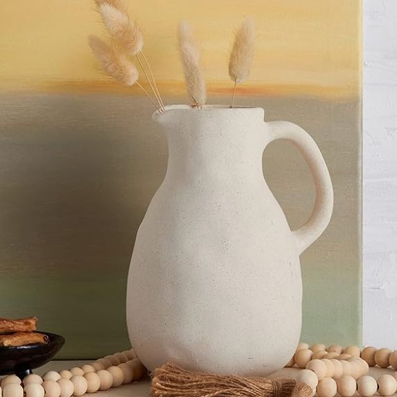 BlossoME Neutral White Ceramic Vase