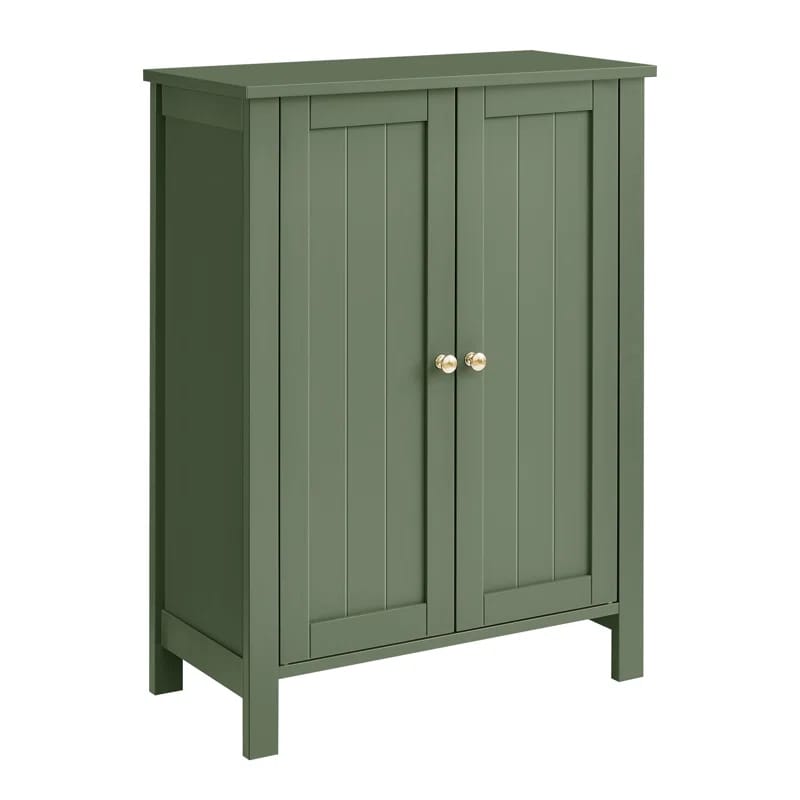 Bathroom Floor Storage Cabinet with 2 Adjustable Shelve