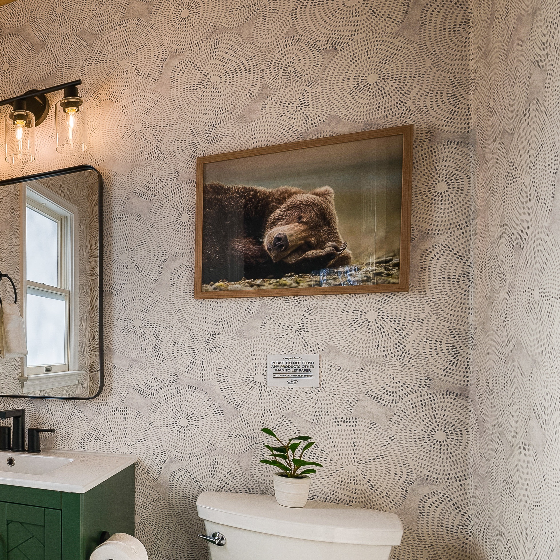 20" X 16" Bear Photography Framed Art Brown - Threshold