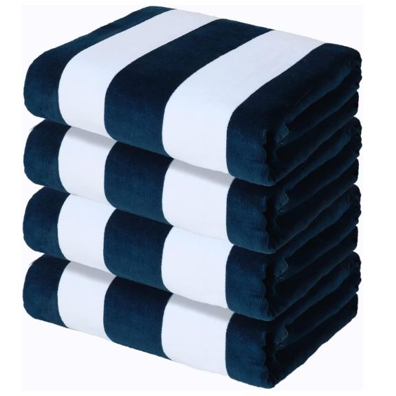 Large 30"x60" Cabana Stripe Beach Towels