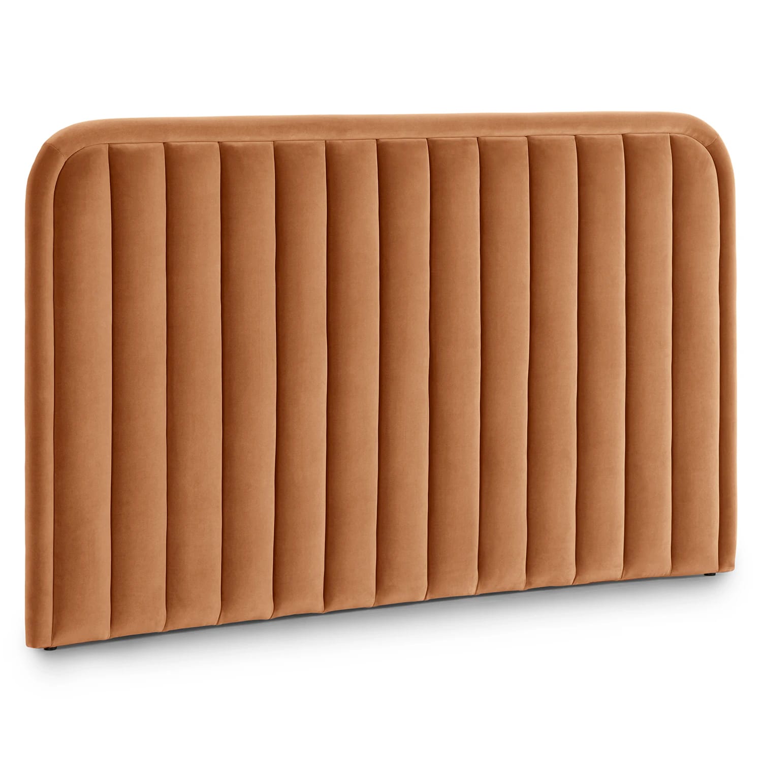 Rolph Queen Velvet Headboard - Plush Pacific Rust