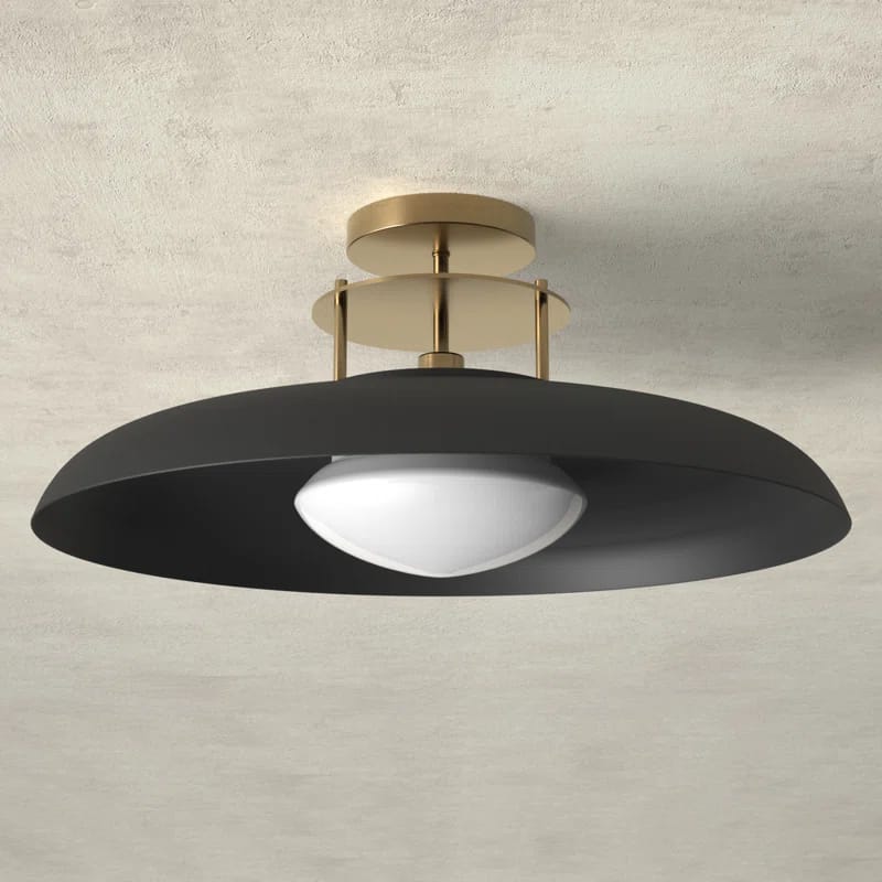 Jude Single Light Metal Semi Flush Mount