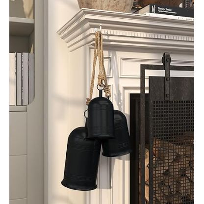 Deco 79 Rustic Metal Cowbell Decorative Bells