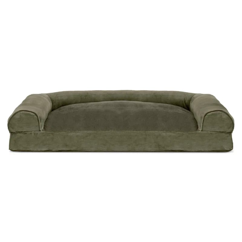 Faux Fur & Velvet Pillow Sofa Pet Bed