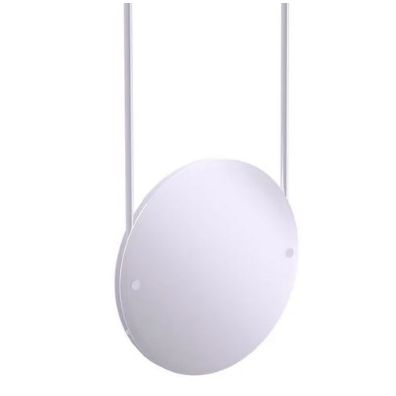 Frameless Round Ceiling Hung Mirror with Beveled Edge