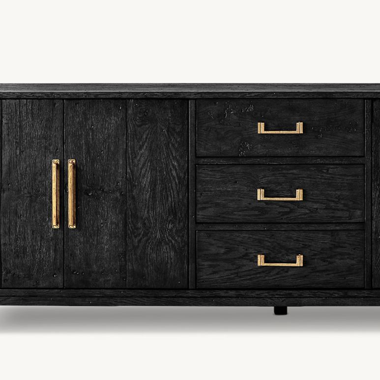 Cayden Campaign 4-Door Media Console With Drawers