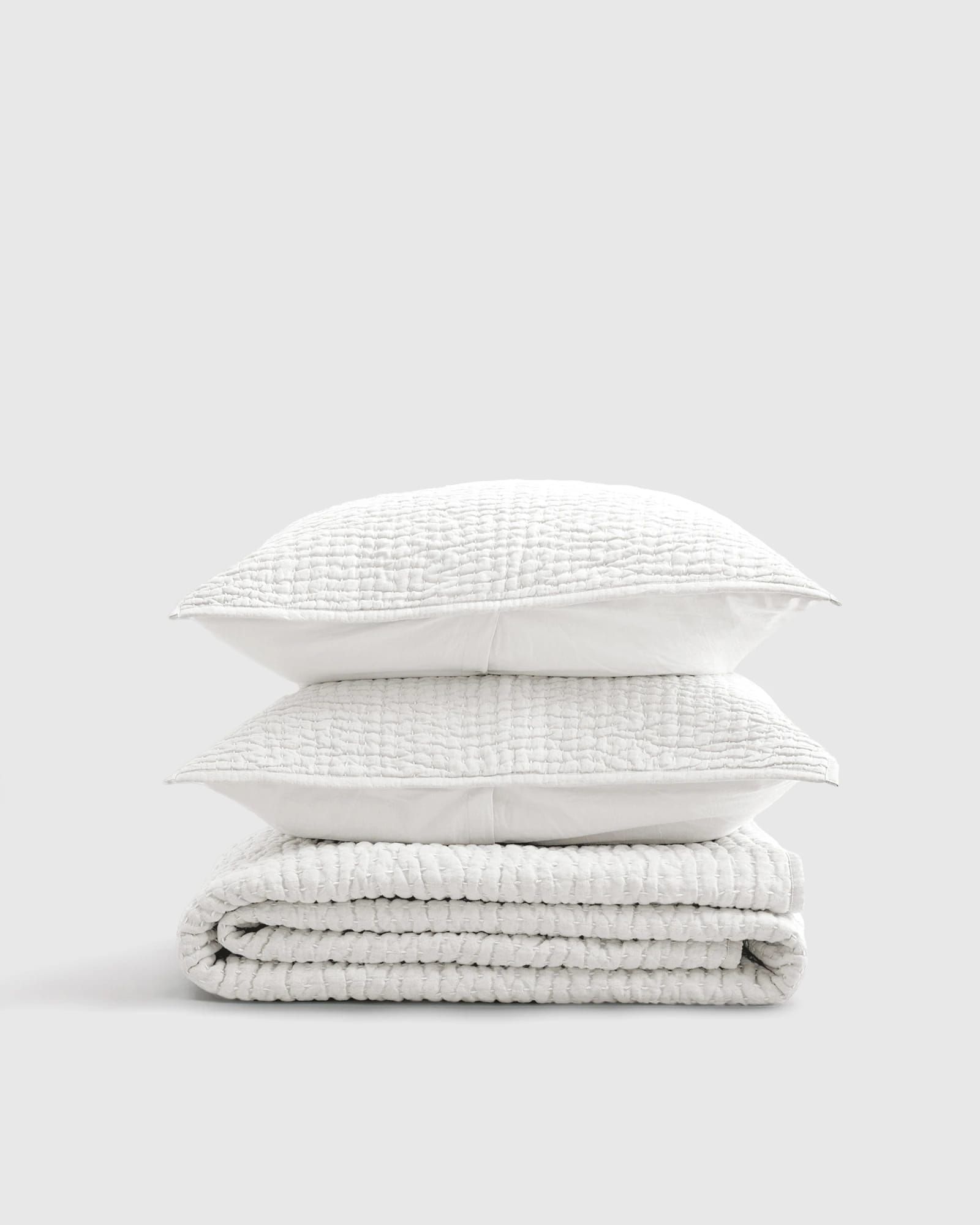 European Linen Cotton Stitch Quilt Set