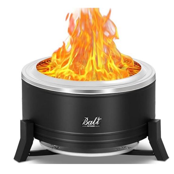 BALI OUTDOORS Smokeless Fire Pit Wood Burning Pellet Firepits with Ash Pan, 22inch Portable Fire Pit Low Smoke Bonfire Fire Pit for Outside Picnic Camping Patio Backyard