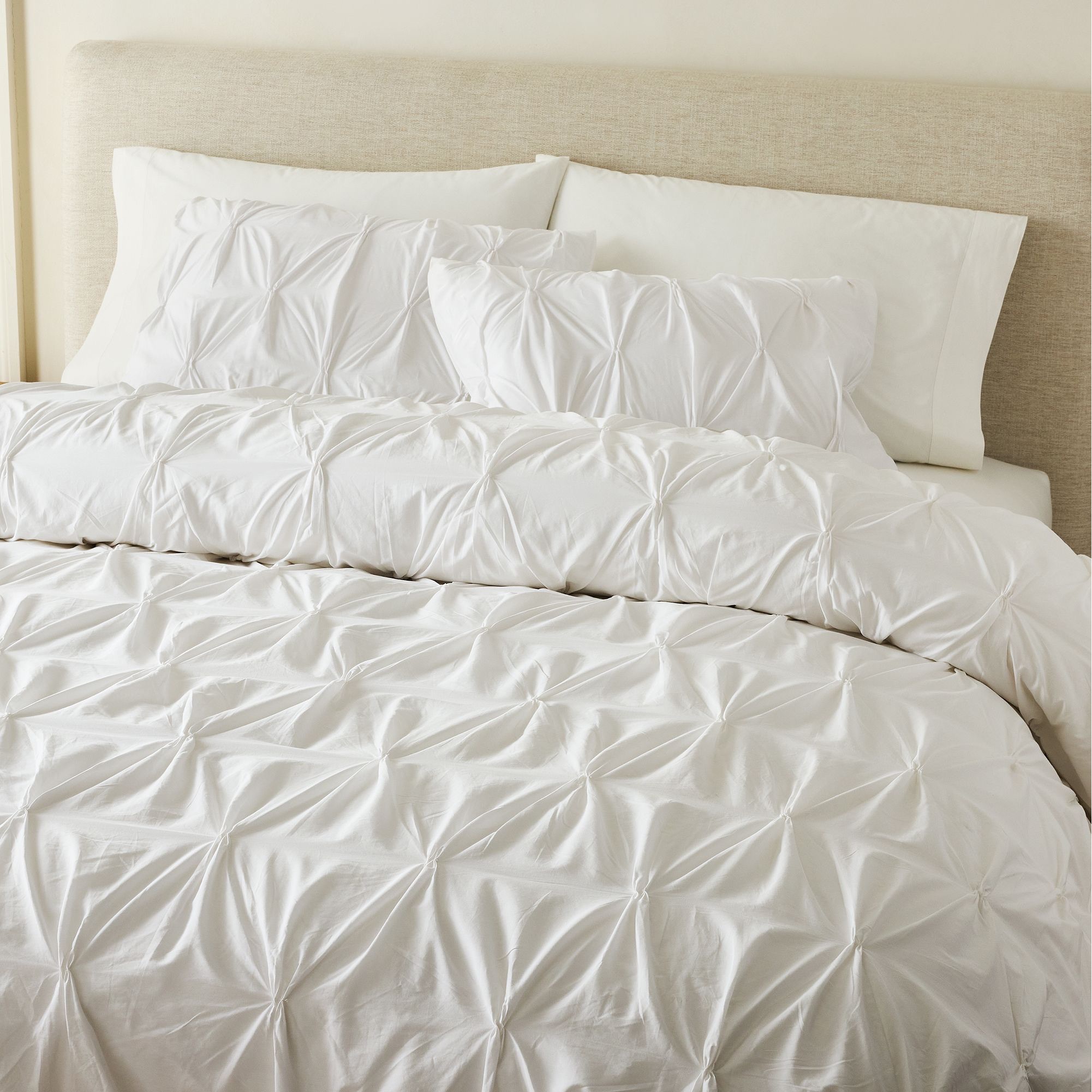 Cotton Pintuck Duvet Cover & Shams