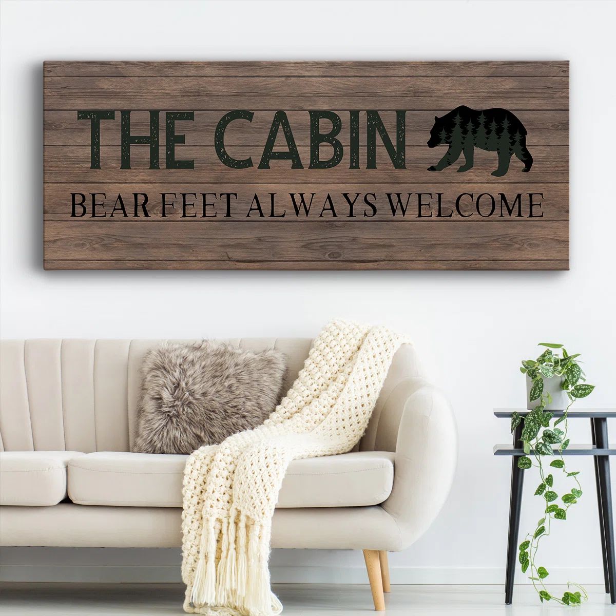 Loon Peak Bear Feet On Canvas Textual Art