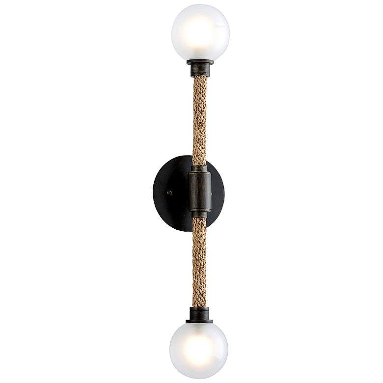 Nomad 23 3/4"H Natural and Bronze 2-Light LED Wall Sconce