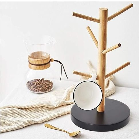 Bamboo Coffee Mug Holder Tree