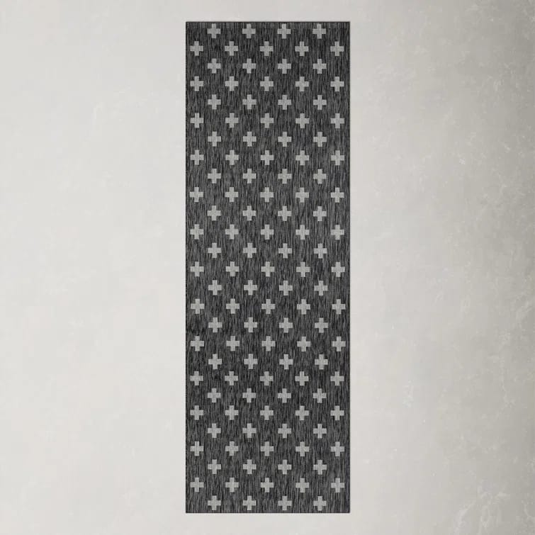 Umbria Polypropylene Charcoal Rug
