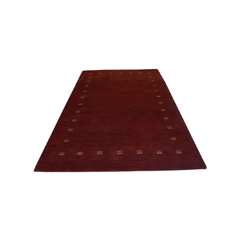 Manns Hand Knotted Loom Wool Eco-Friendly Area Rugs - Red Color | Contemporary Design