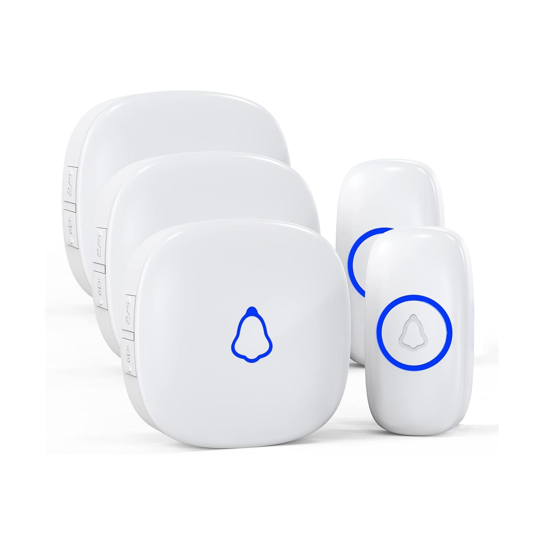 Wireless Doorbell, Remote Door Bell Ringer Wireless Long Range 1000FT, Matt Finish, SECRUI Wireless Doorbells for Home with 3 Plug-in Doorbell Chime and 2 Waterproof Ringer Button (White)