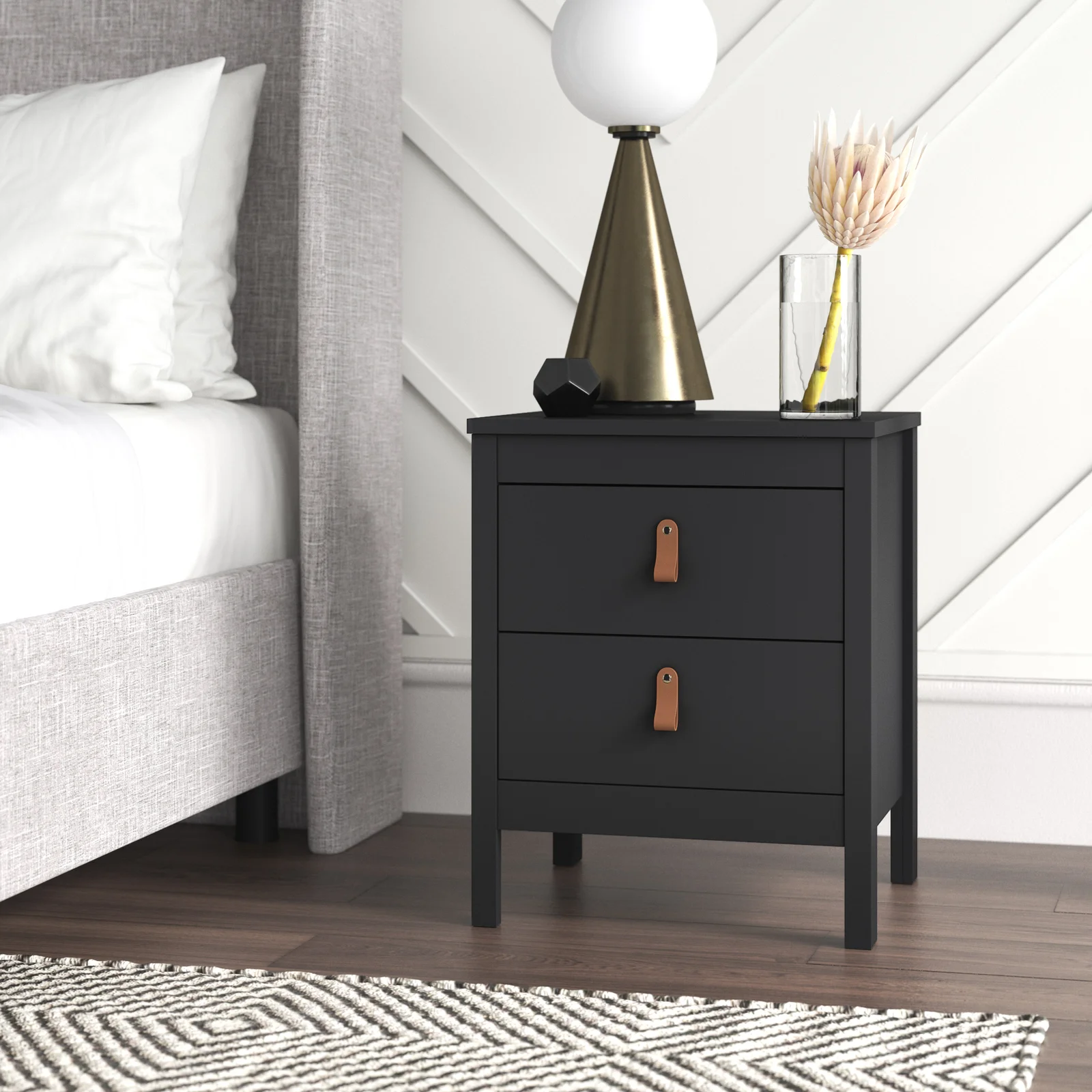 Mchone 2 Drawer Nightstand