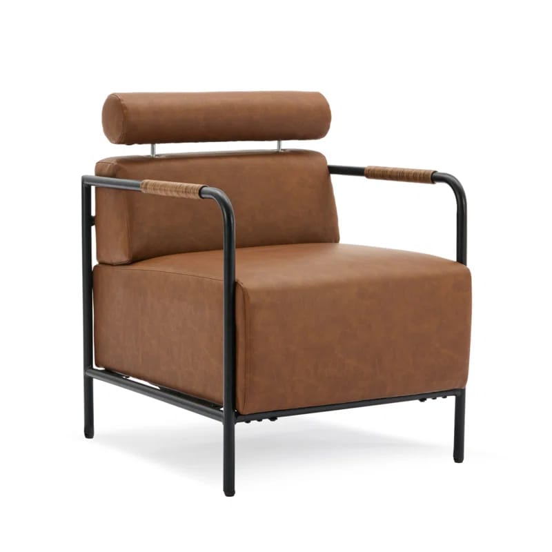 Tahia Upholstered Accent Chair Rattan Armchair