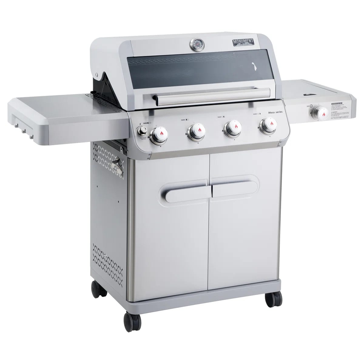 Monument Grills Mesa 405K, 4+1-Burner Propane Gas Grill With Free Smoker Box And Side Burner, 52,000 BTU – Perfect For Family BBQs