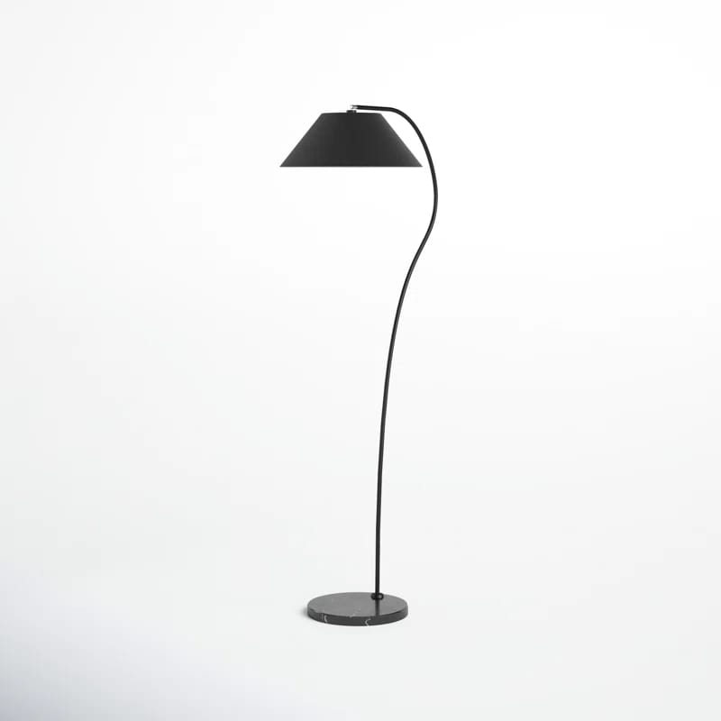 Phoenix 69'' Black Arched Floor Lamp