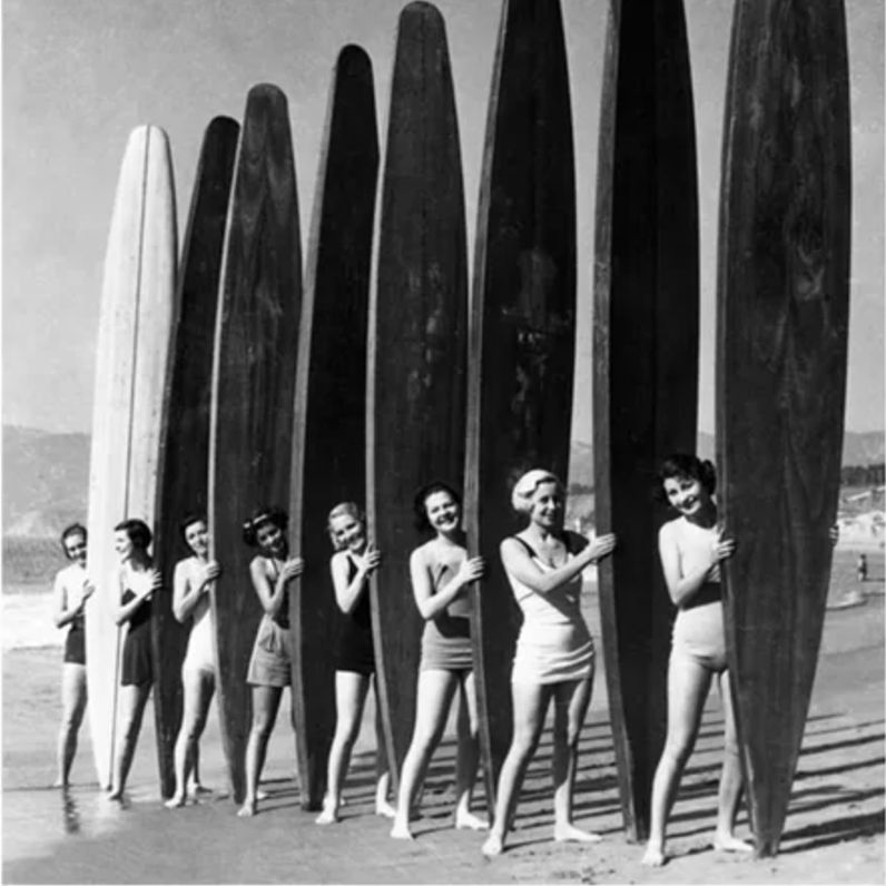 Chelsea Art Studio Surfboard Girls By The Vintage Collection Photograph
